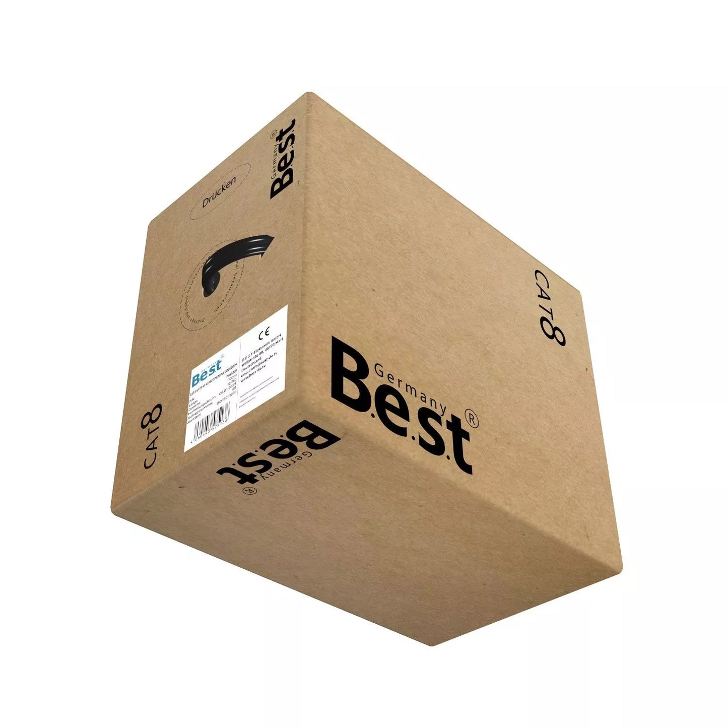 100m CAT 8 Duplex Outdoor Netzwerkkabel Verlegekabel Halogenfrei Installationskabel 40 Gbit/s CAT8 Verkabelung Netzwerk Datenkabel CAT8.1 LAN