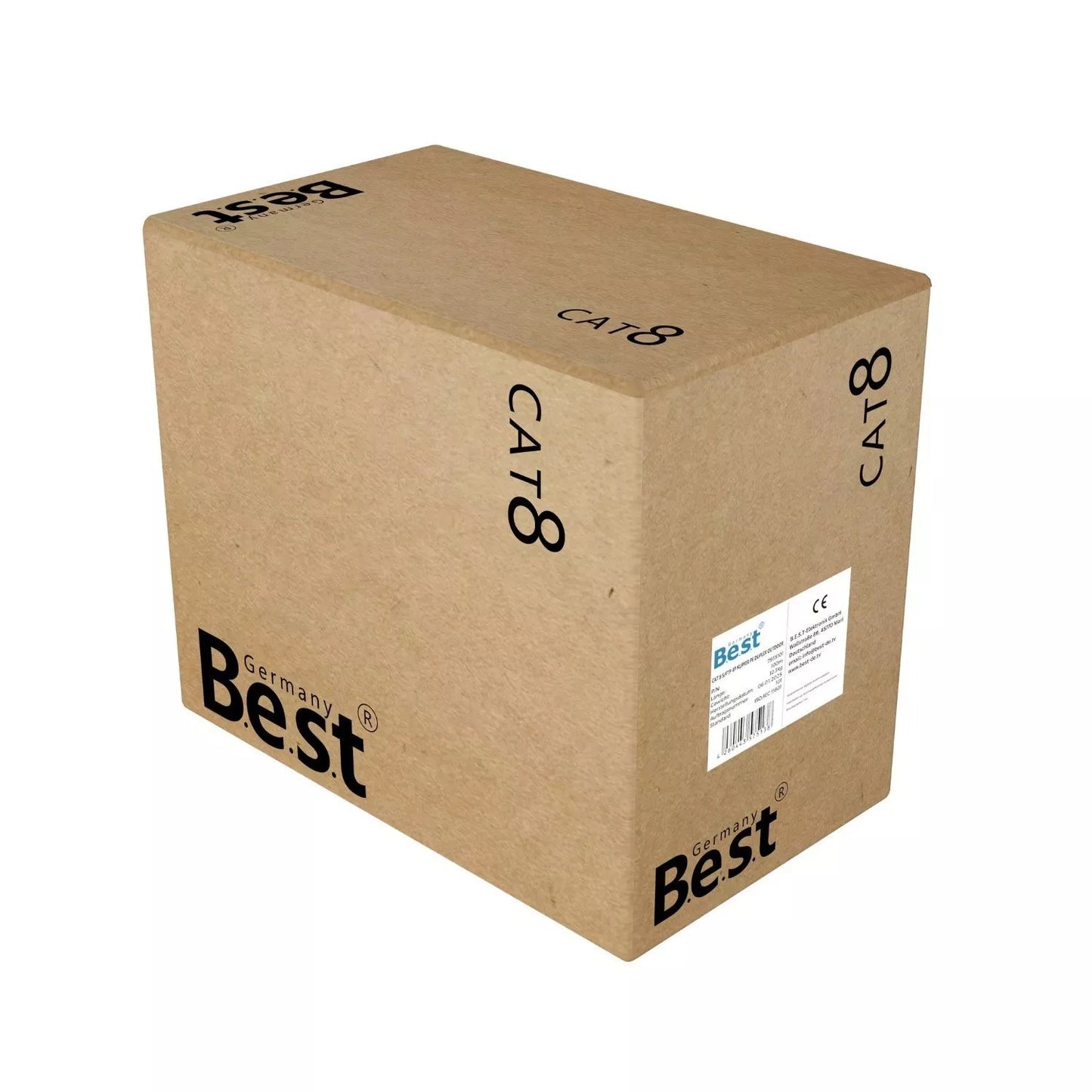 100m CAT 8 Duplex Outdoor Netzwerkkabel Verlegekabel Halogenfrei Installationskabel 40 Gbit/s CAT8 Verkabelung Netzwerk Datenkabel CAT8.1 LAN