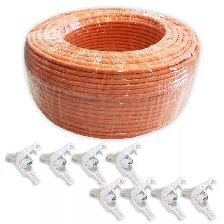 50 m CAT.7 Verlegekabel Gigabit Netzwerkkabel KUPFER Lan 1000Mhz S/FTP6 5