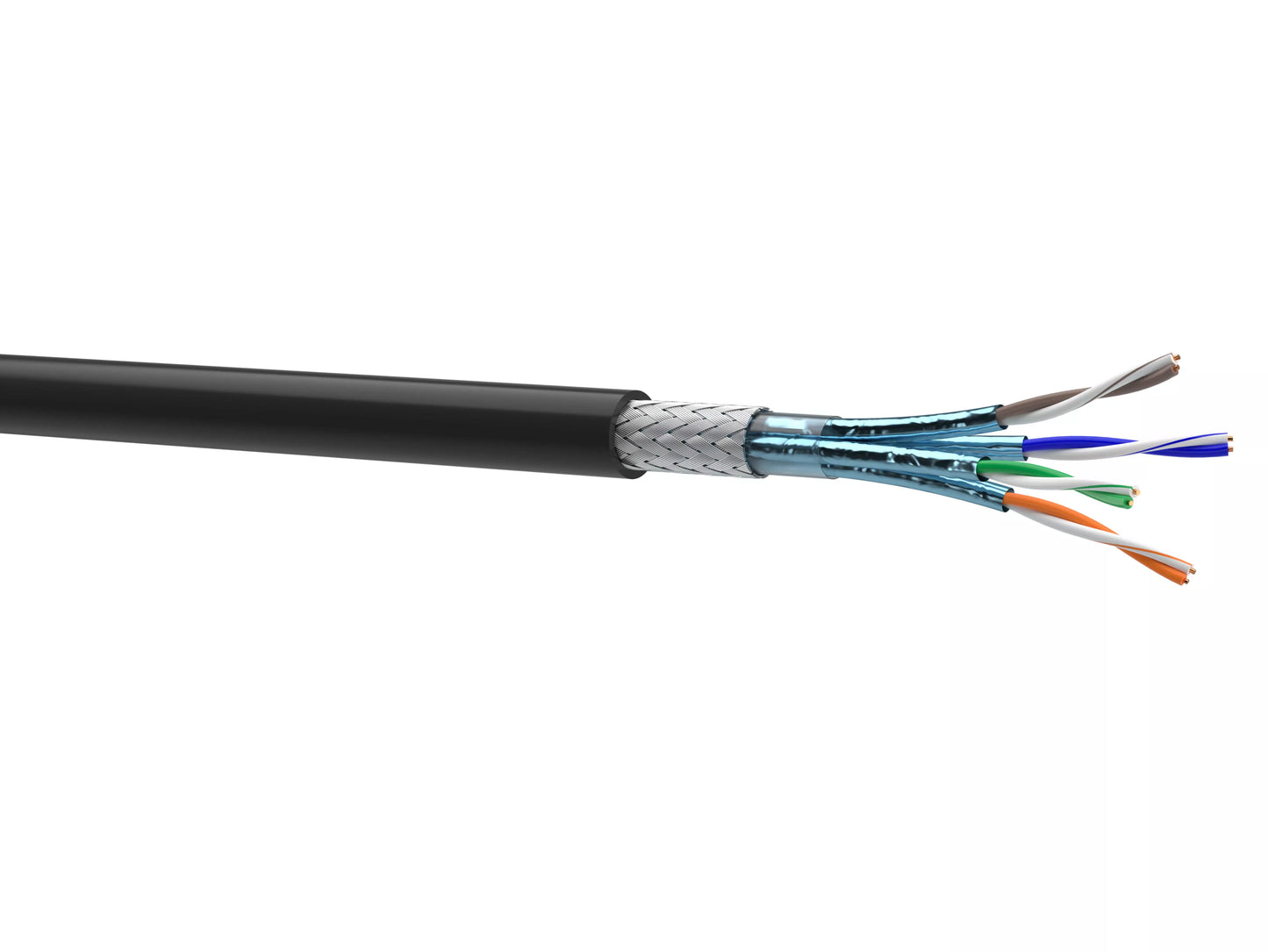 Cat 7 Erdkabel Verlegekabel Außen Kabel Netzwerkkabel Datenkabel PE Outdoor UV, 50m
