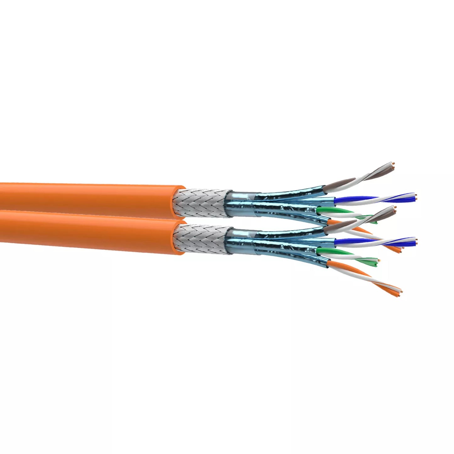 10 m CAT.7 Verlegekabel duplex Netzwerkkabel Kupfer LAN 1000Mhz S/FTP6 5 Kat.7