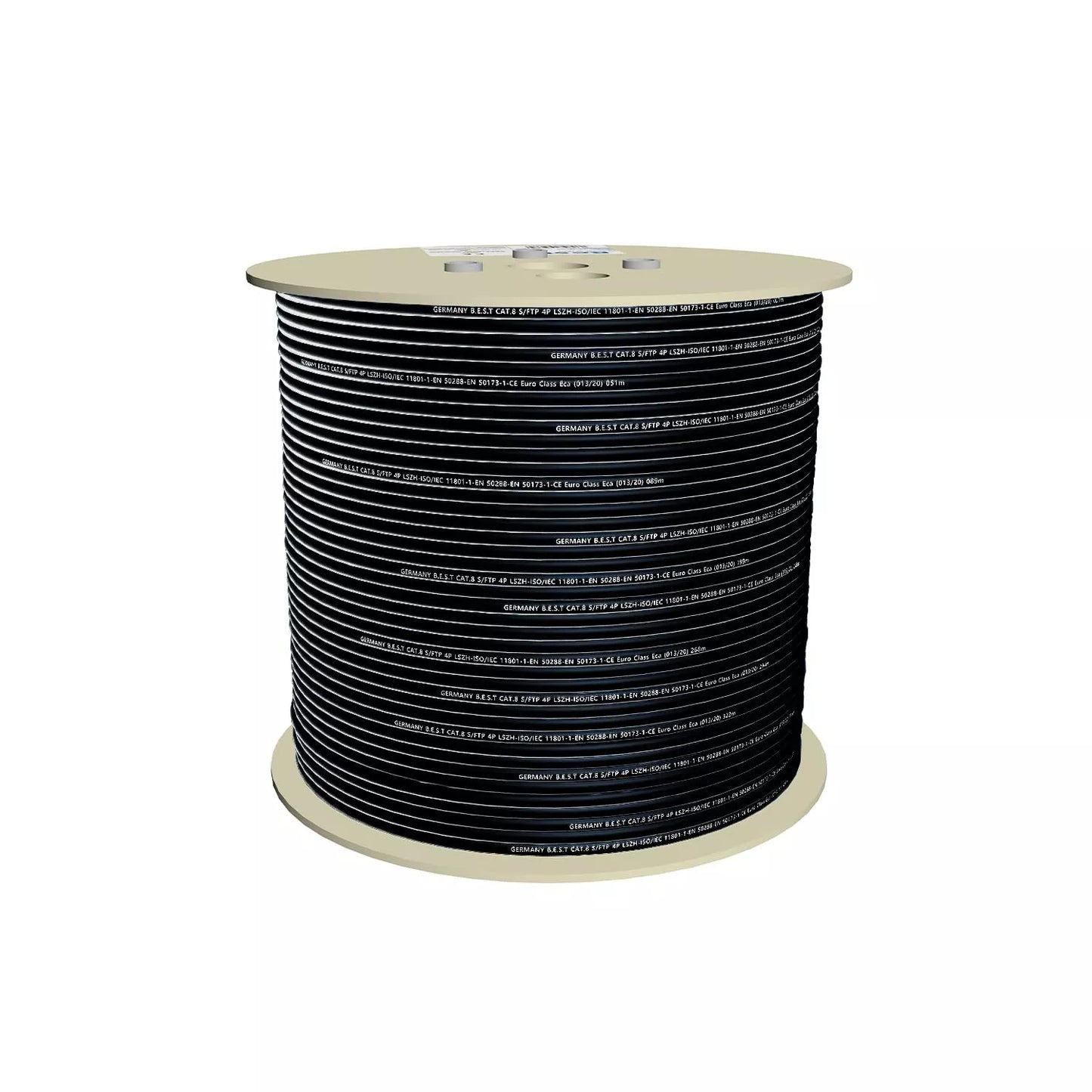Germany B.e.s.t 500m CAT 8 Outdoor Netzwerkkabel Verlegekabel Halogenfrei Installationskabel 40 Gbit/s CAT8 Verkabelung Netzwerk Datenkabel CAT8.1 LAN