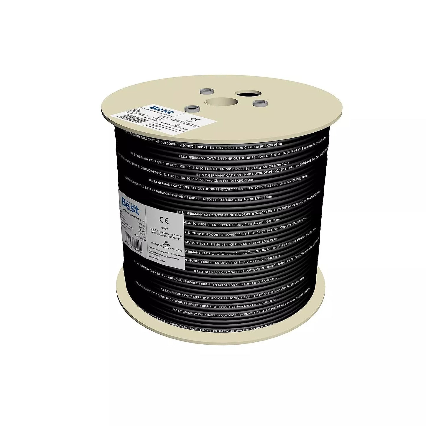 CAT 7 Netzwerkkabel, Verlegekabel Outdoor, Erdkabel LAN, CAT 7 Erdkabel 500m, Gigabit Netzwerkkabel außen, Datenkabel Outdoor UV-beständig,