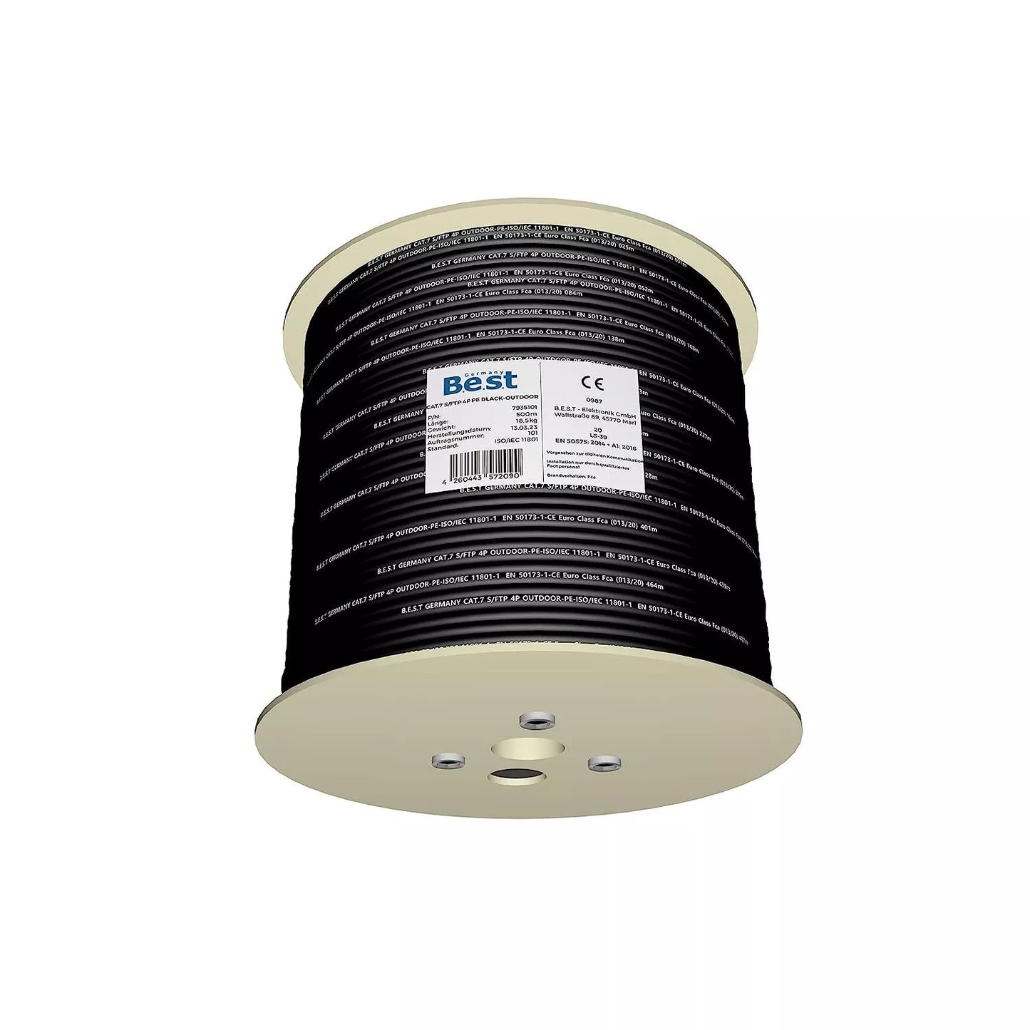 CAT 7 Netzwerkkabel, Verlegekabel Outdoor, Erdkabel LAN, CAT 7 Erdkabel 500m, Gigabit Netzwerkkabel außen, Datenkabel Outdoor UV-beständig,