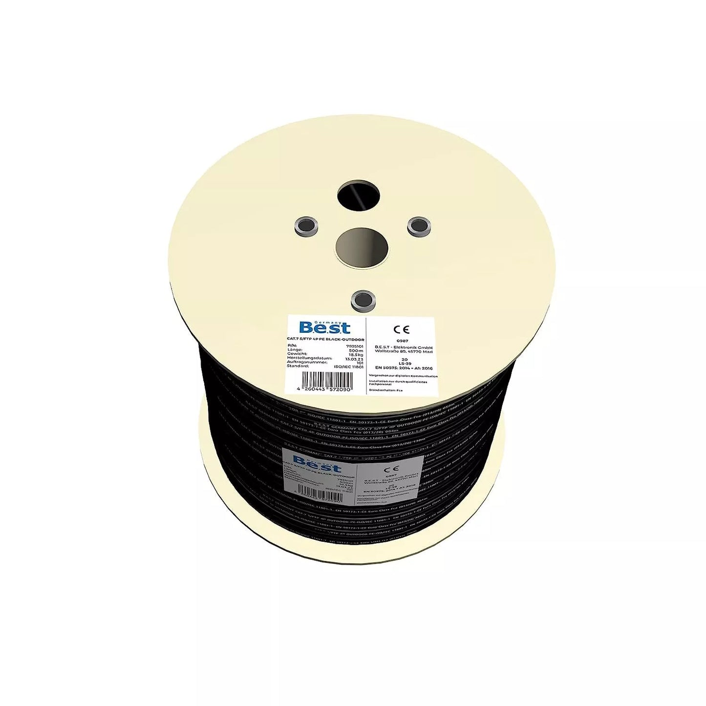 CAT 7 Netzwerkkabel, Verlegekabel Outdoor, Erdkabel LAN, CAT 7 Erdkabel 500m, Gigabit Netzwerkkabel außen, Datenkabel Outdoor UV-beständig,