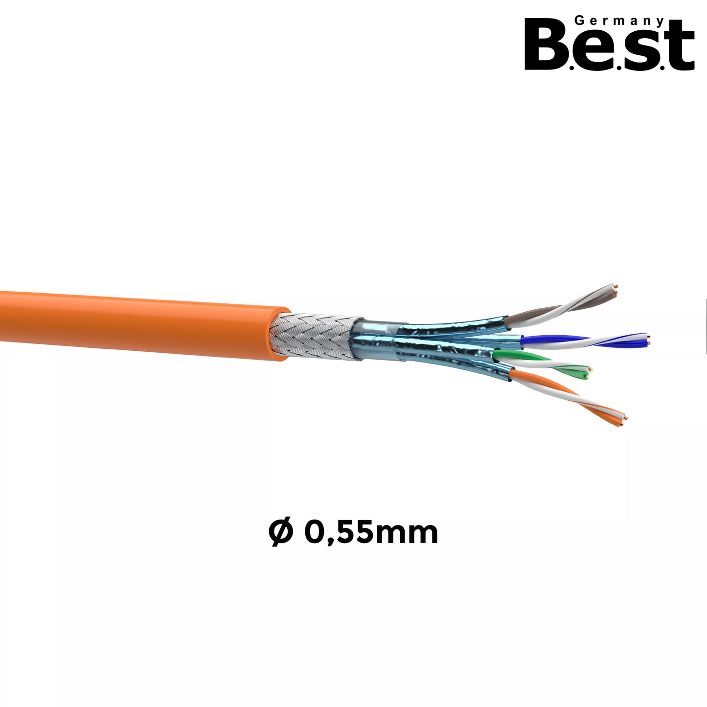 50 m CAT.7 Verlegekabel Gigabit Netzwerkkabel KUPFER Lan 1000Mhz S/FTP6 5