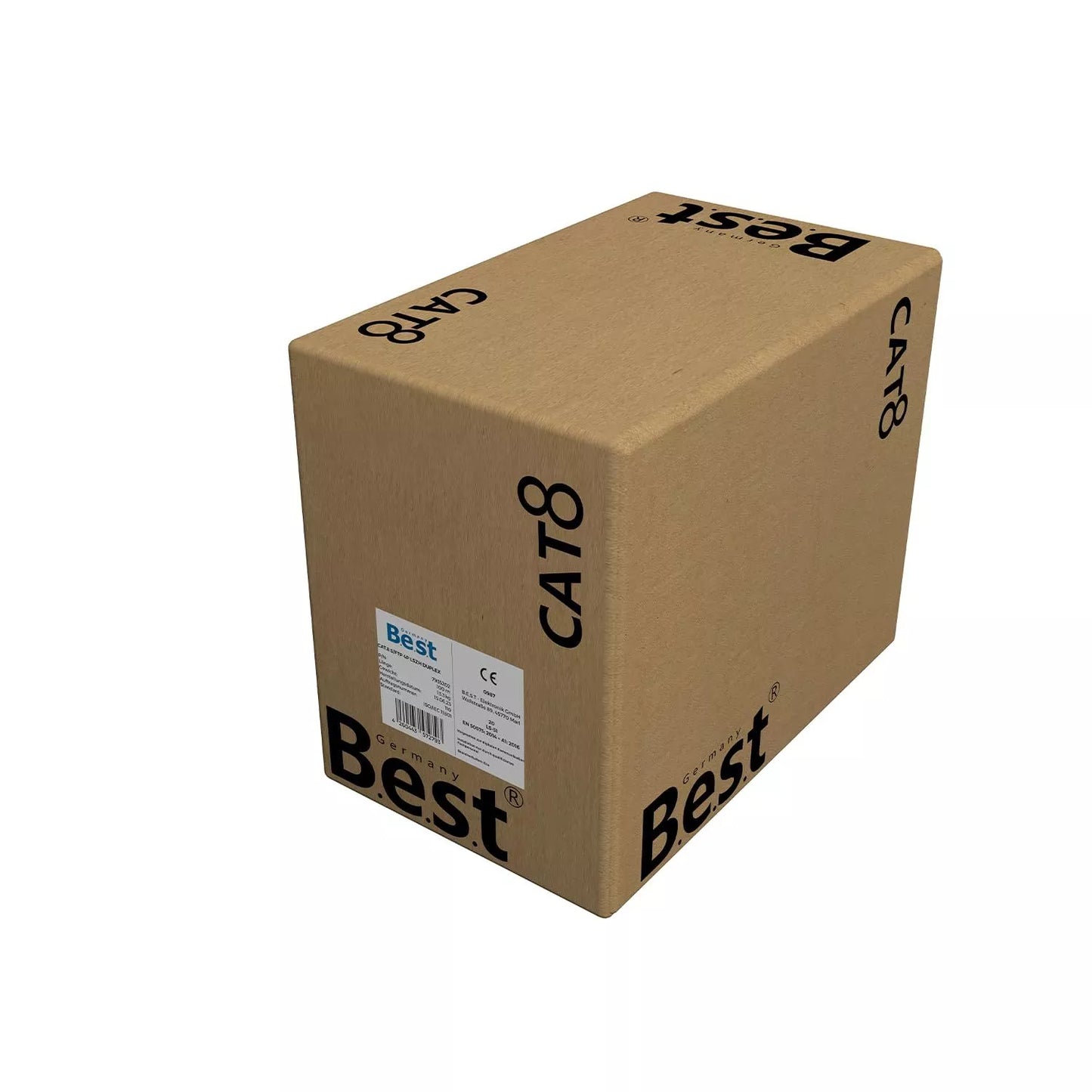 100m Germany B.e.s.t. CAT 8 Duplex Netzwerkkabel Verlegekabel 40 Gbit/s CAT8 Datenkabel CAT8.1 LAN