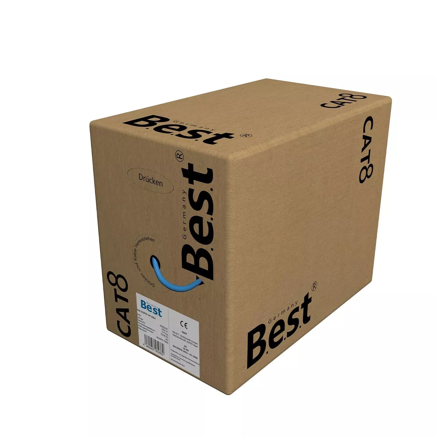 200m CAT 8 Netzwerkkabel Verlege Kabel 40 Gbit/s CAT8 Verkabelung Netzwerk Datenkabel CAT8.1 LAN Germany B.e.s.t