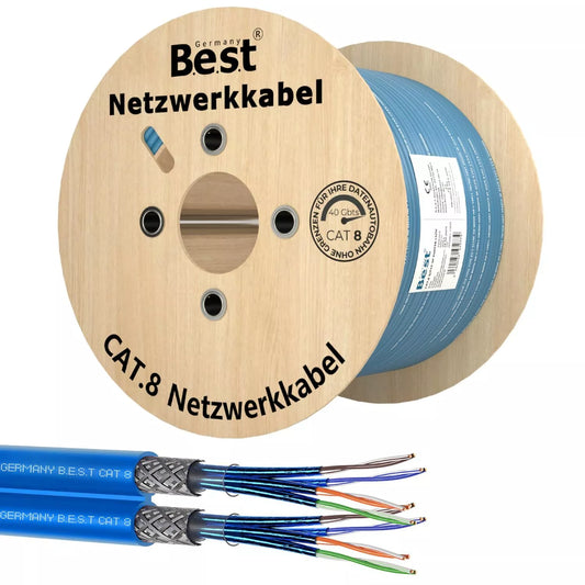 250m Cat.8 Duplex Netzwerkkabel Verlegekabel 40 Gbit/s