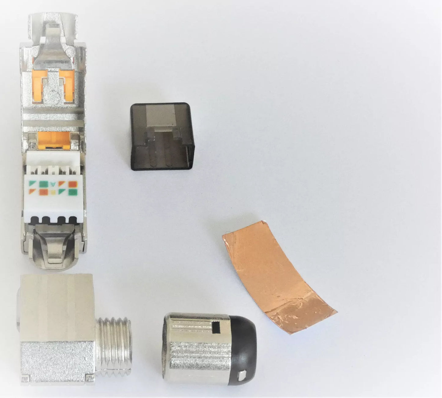 2x Netzwerk-winkelstecker-Stecker RJ45 CAT6A CAT7 ohne Werkzeug BEST-Germany